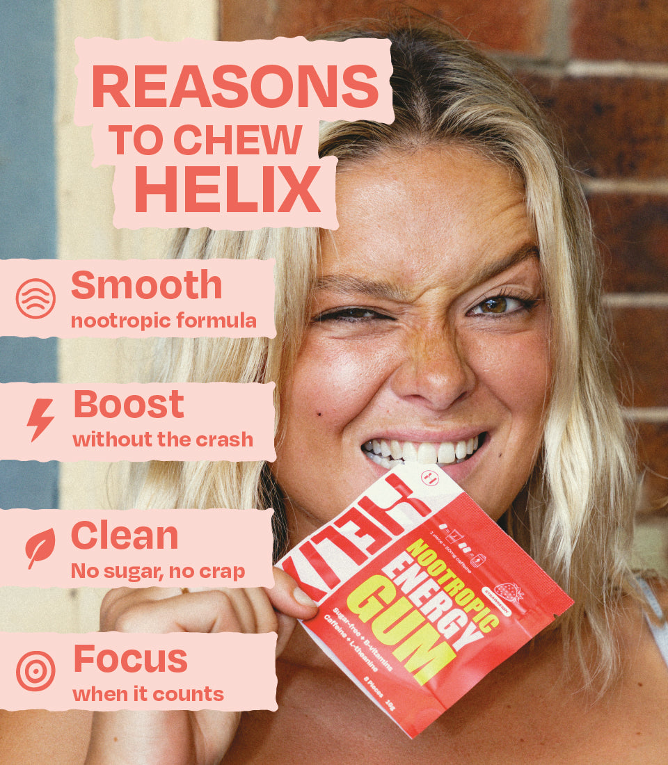 HELIX Nootropic Energy Gum - Strawberry